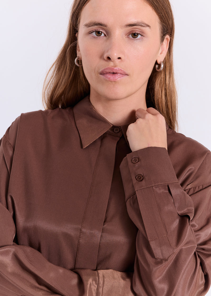 Jola short shirt - Bruin