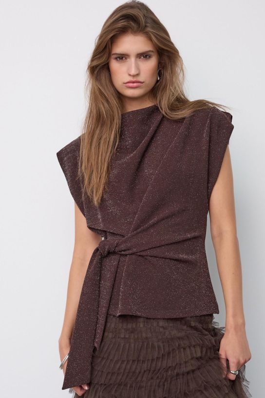 EstiCC Pleat Top - Bruin