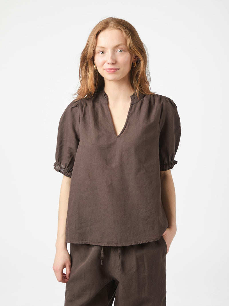 Odesa Linen Blouse - Bruin