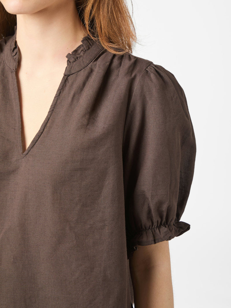 Odesa Linen Blouse - Bruin