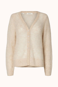 SLFMAYER LS KNIT STRUCTURE CARDIGAN - BEIGE