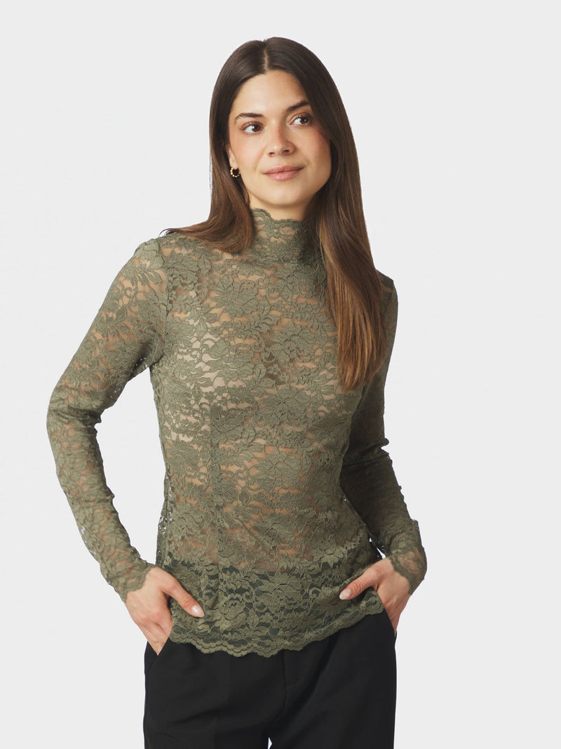 Liza Laceflower Blouse - Cold Army