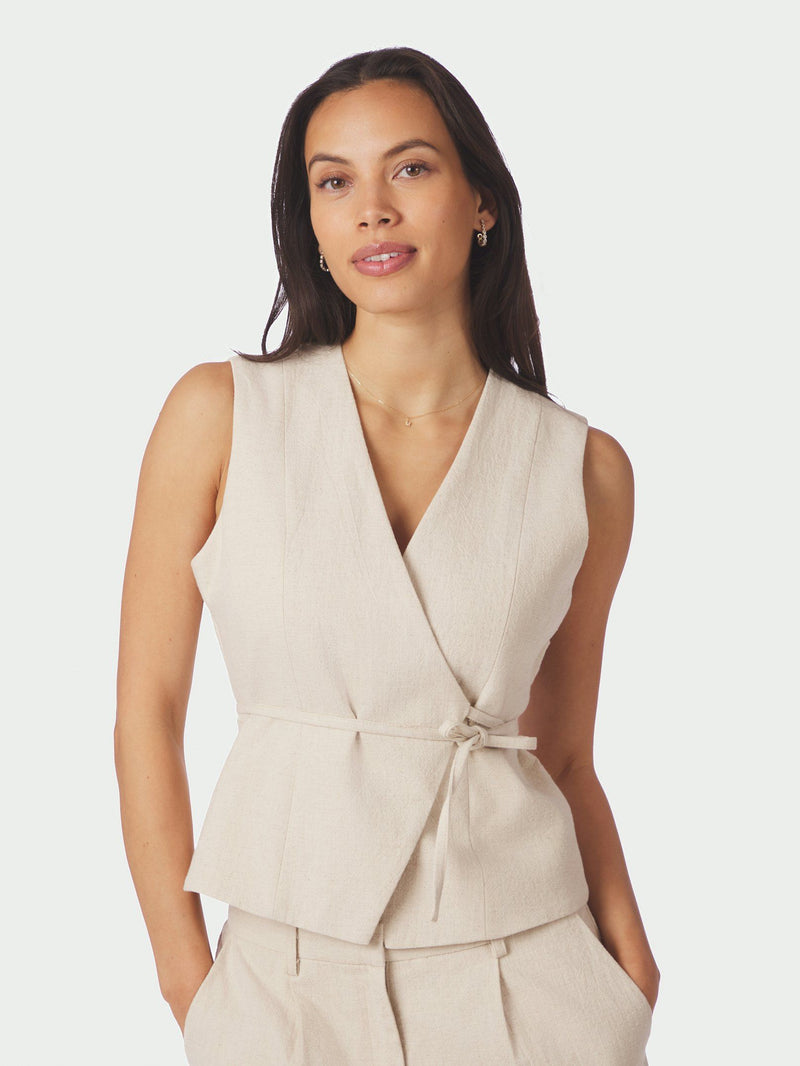 Samara Ramie Waistcoat - Ecru
