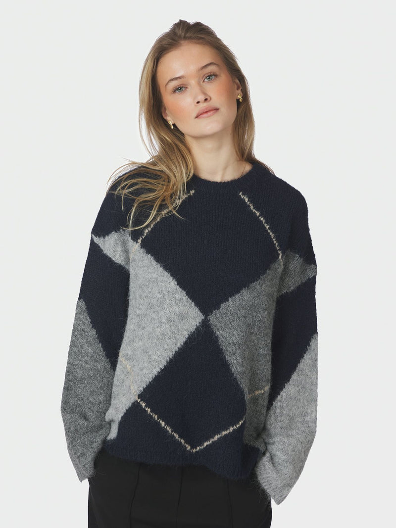 Inga Check Fluff Knit