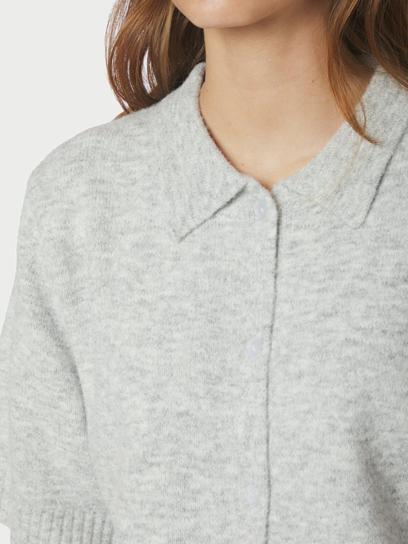 Cunna Knit Blouse - Light Grey Melange