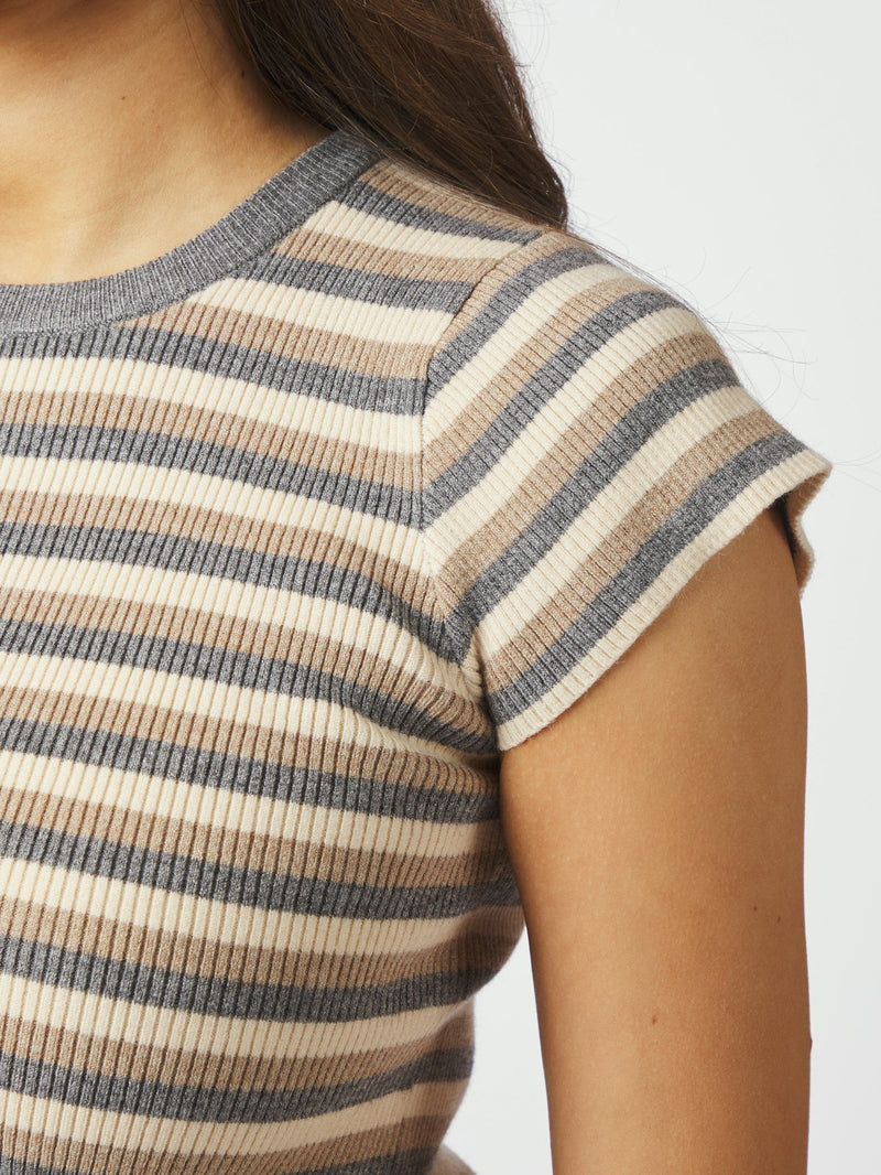 Tirra Stripe Knit Top - Grijs dessin