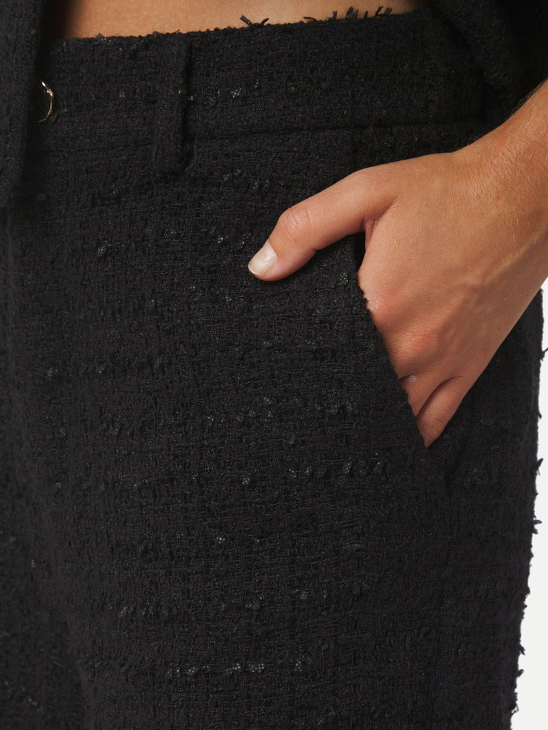 Zanya Boucle Shorts - Zwart