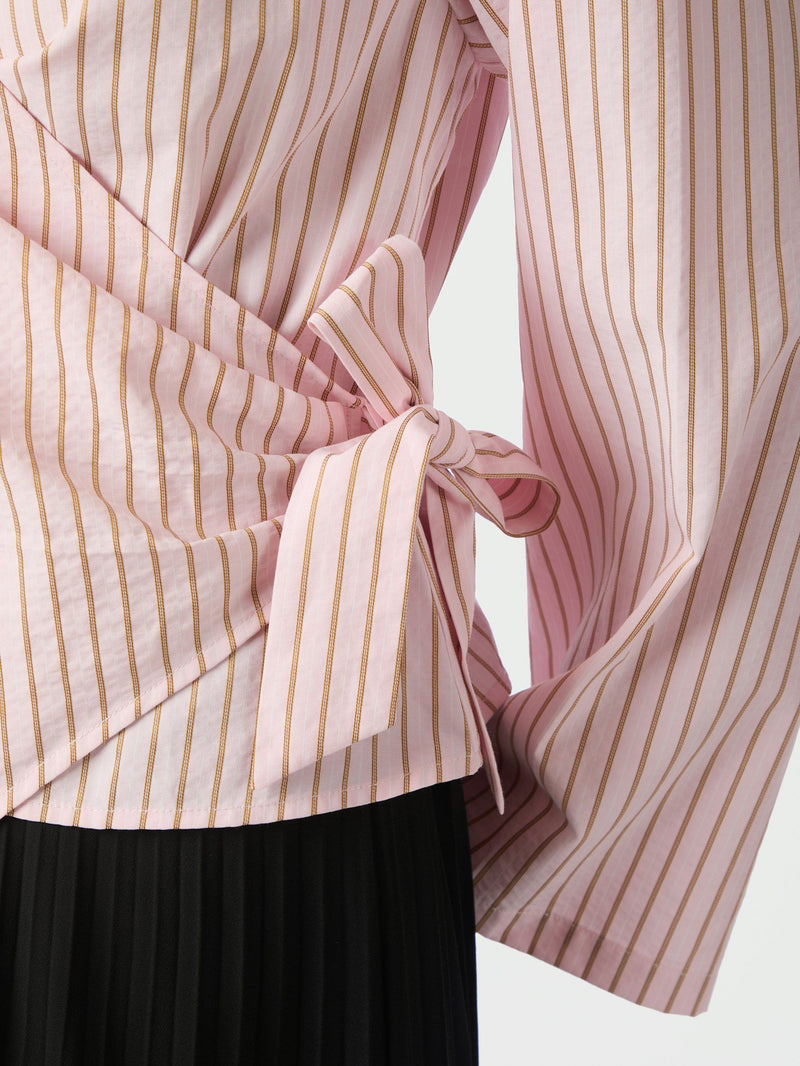 Tifuna StripeWrap Shirt - Light Pink