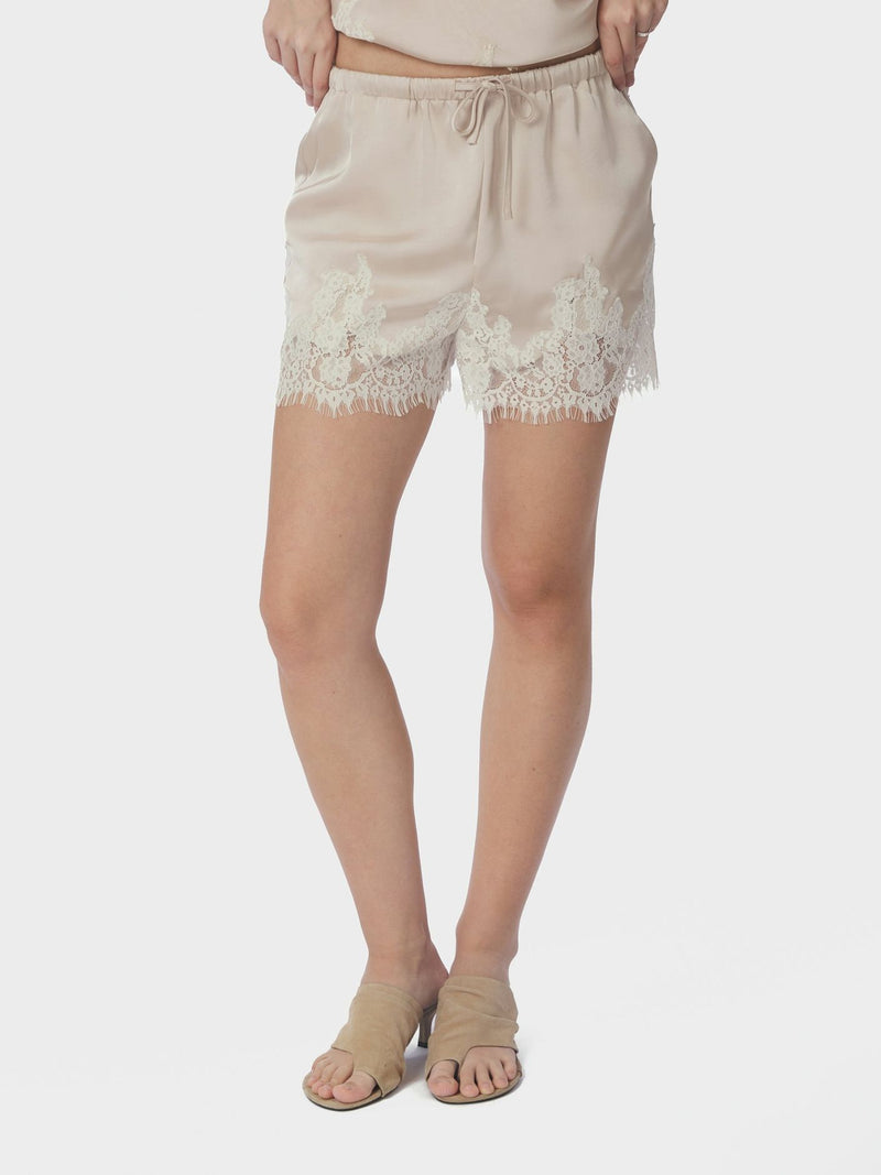 Siena Lace Shorts - Champagne