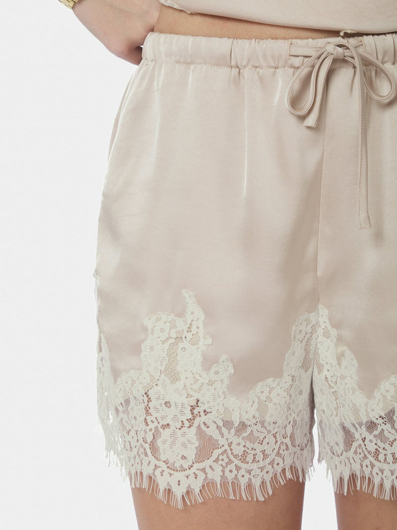 Siena Lace Shorts - Champagne