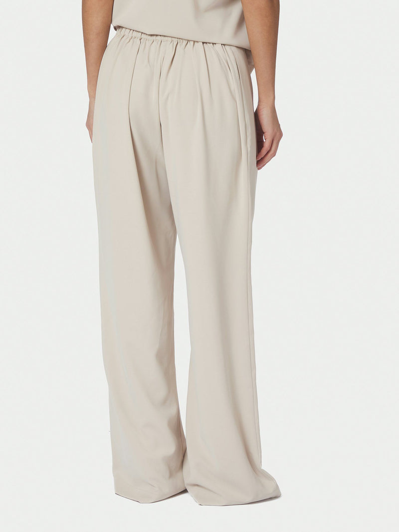 Lunet Crepe Pants - Ecru
