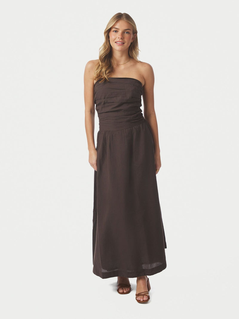 Kima Linen Dress - Bruin