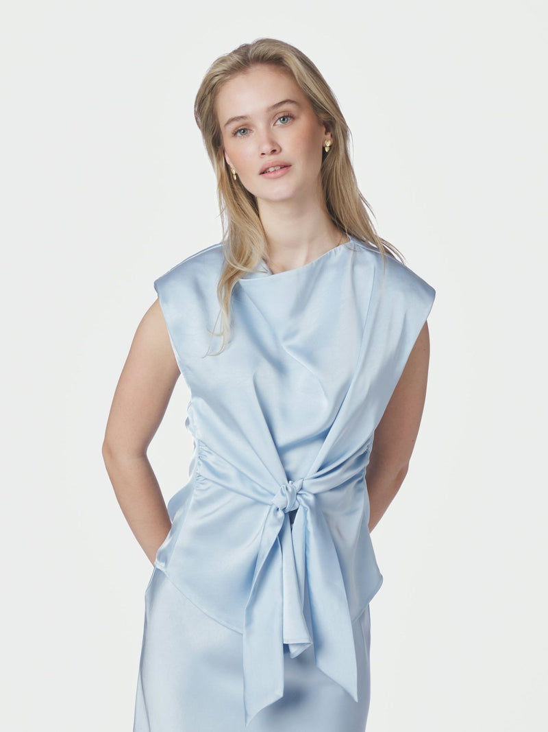 Katarim Sateen Top - Blauw