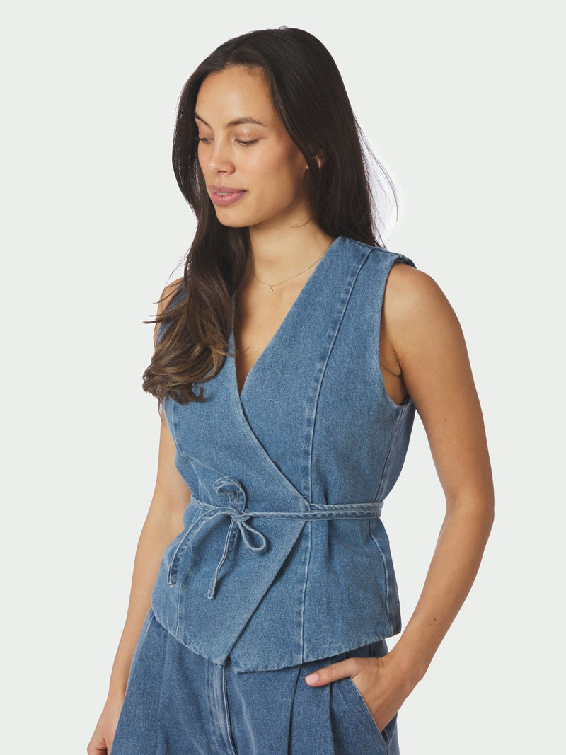 Samara Denim Waistcoat - Blauwe Jeans