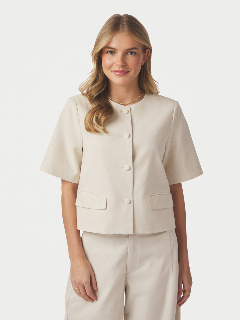 Rory Linen Blouse - Ecru