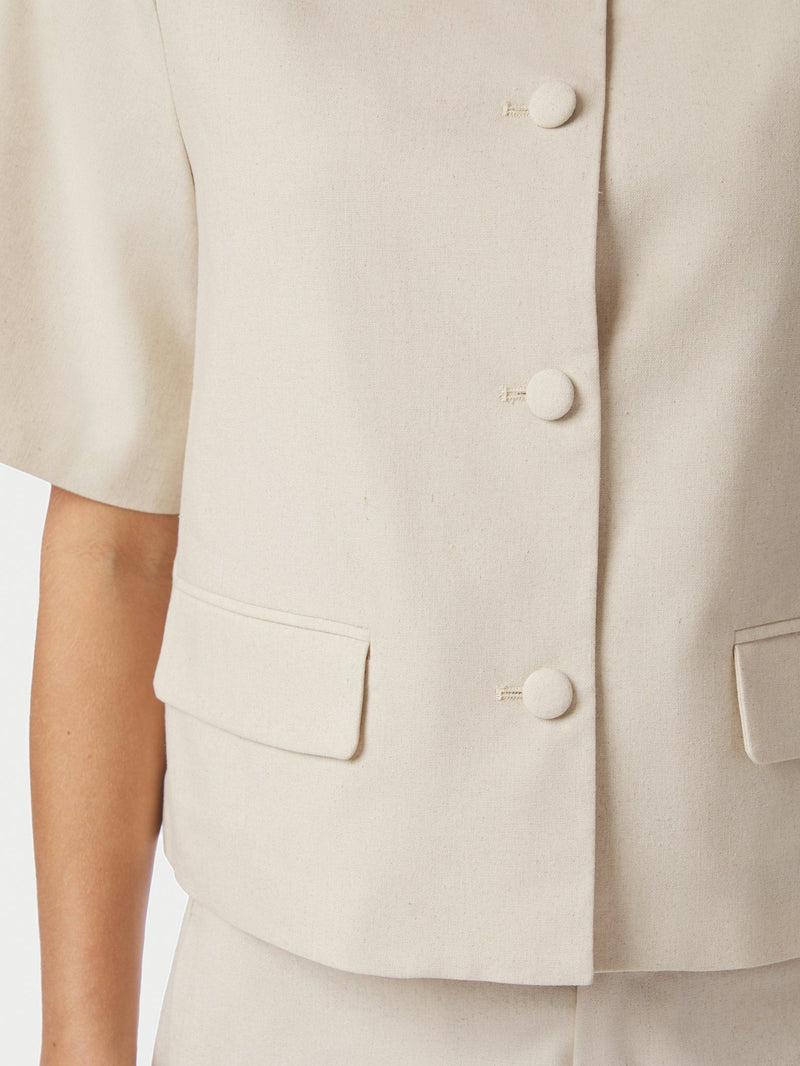 Rory Linen Blouse - Ecru