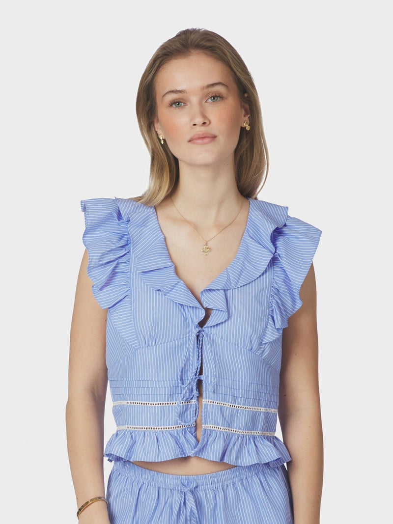 Jolia Stripe Top - Blauw dessin