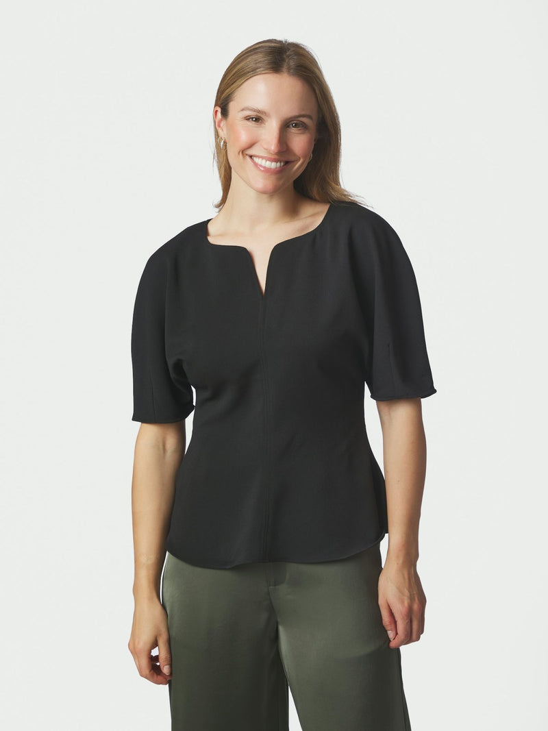 Josine Crepe Blouse - Zwart