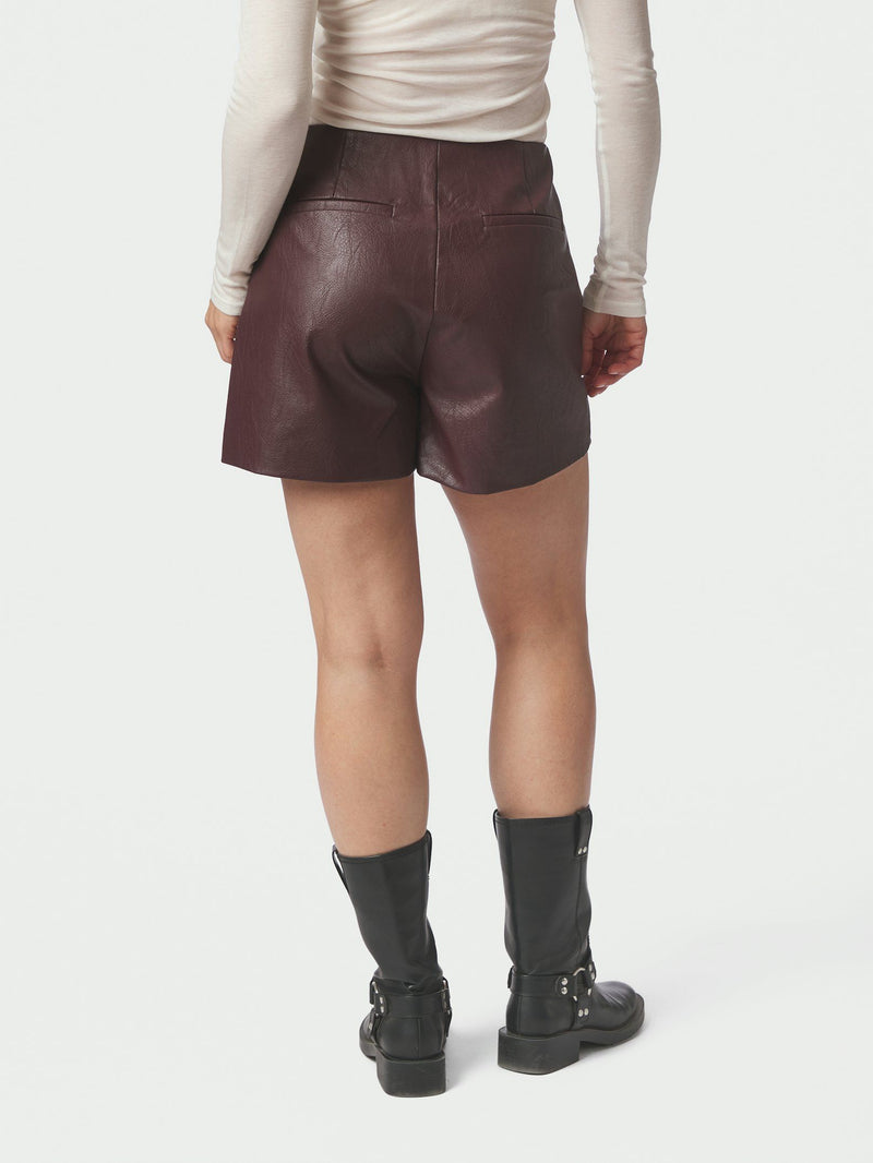 Elayne Leather Skort - Rood