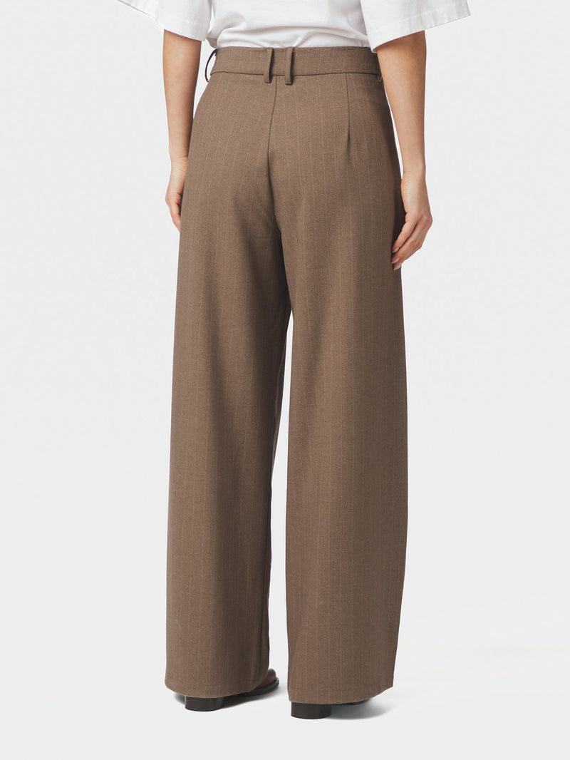 Essiall Pinstripe Pants - Beige