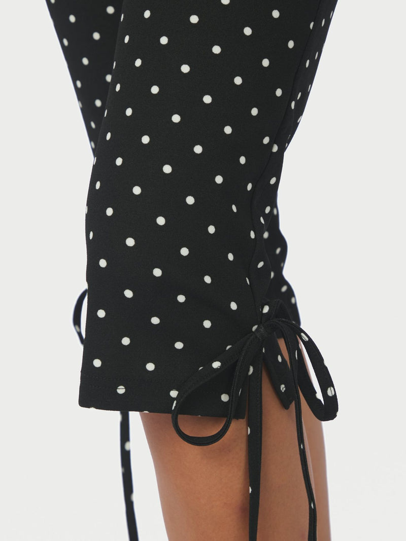 Juan Dot Capri Pants - Zwart