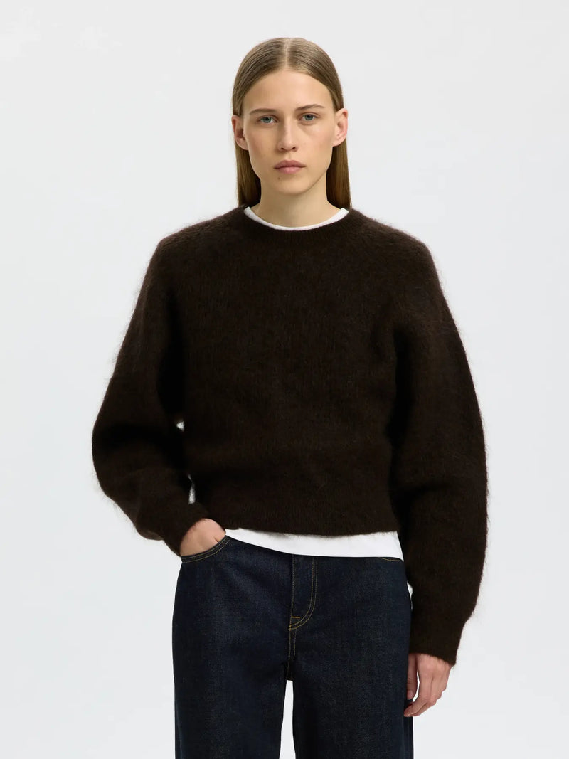 SLWMIRA LS KNIT SHORT O-NECK