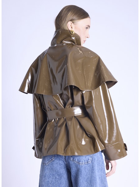 VESTE CAPE AMOVIBLE CEINTUREE