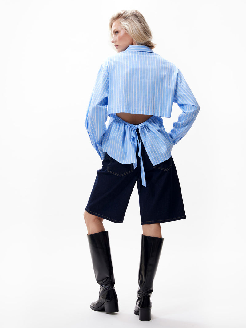 Blouse met open rug