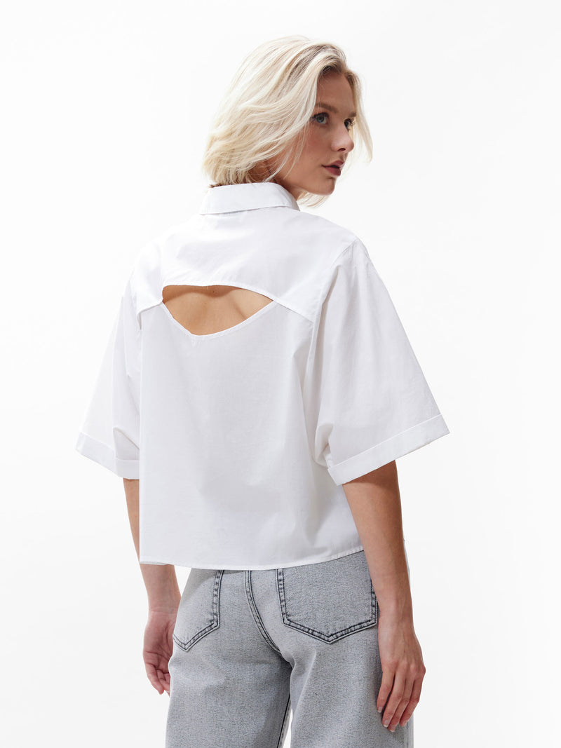 Blouse met korte mouwen