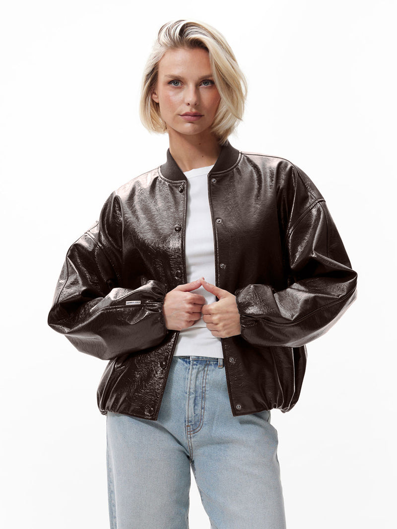 Tuck in varsity jacket