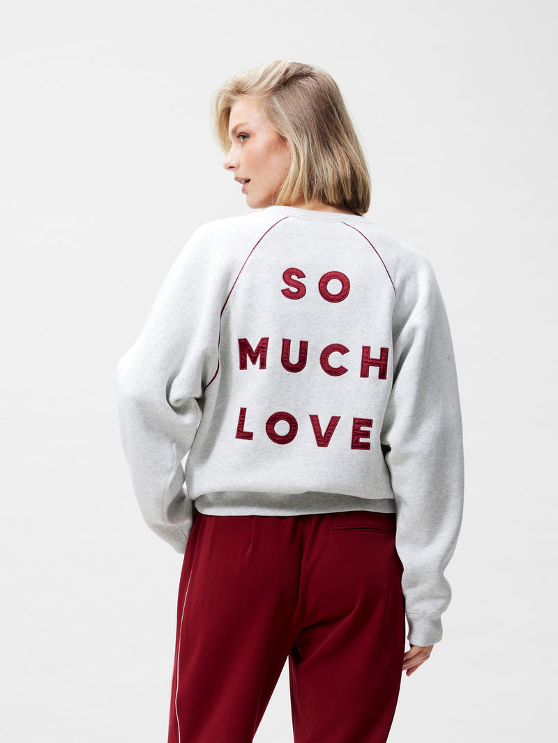 Graphic sweater with piping