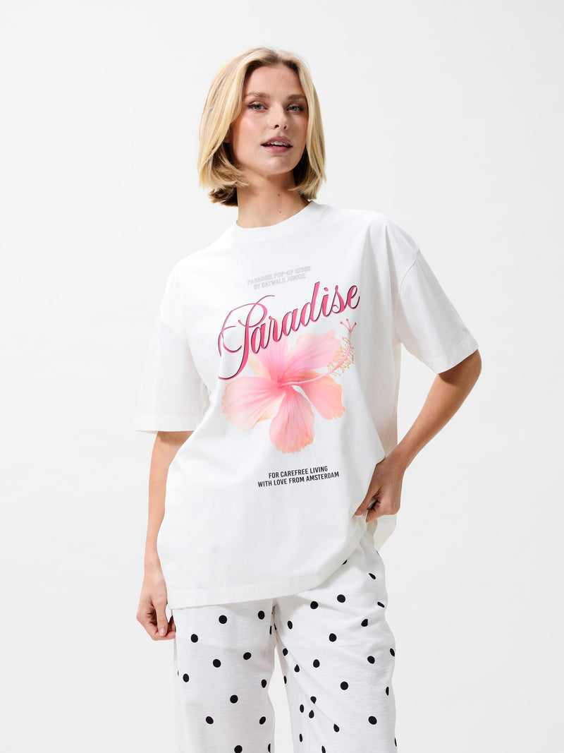 Oversized graphic Tshirt - Off White