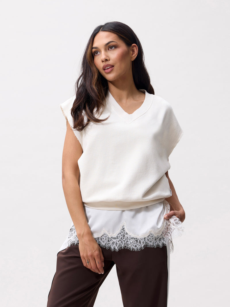 Sleeveless Vneck sweater