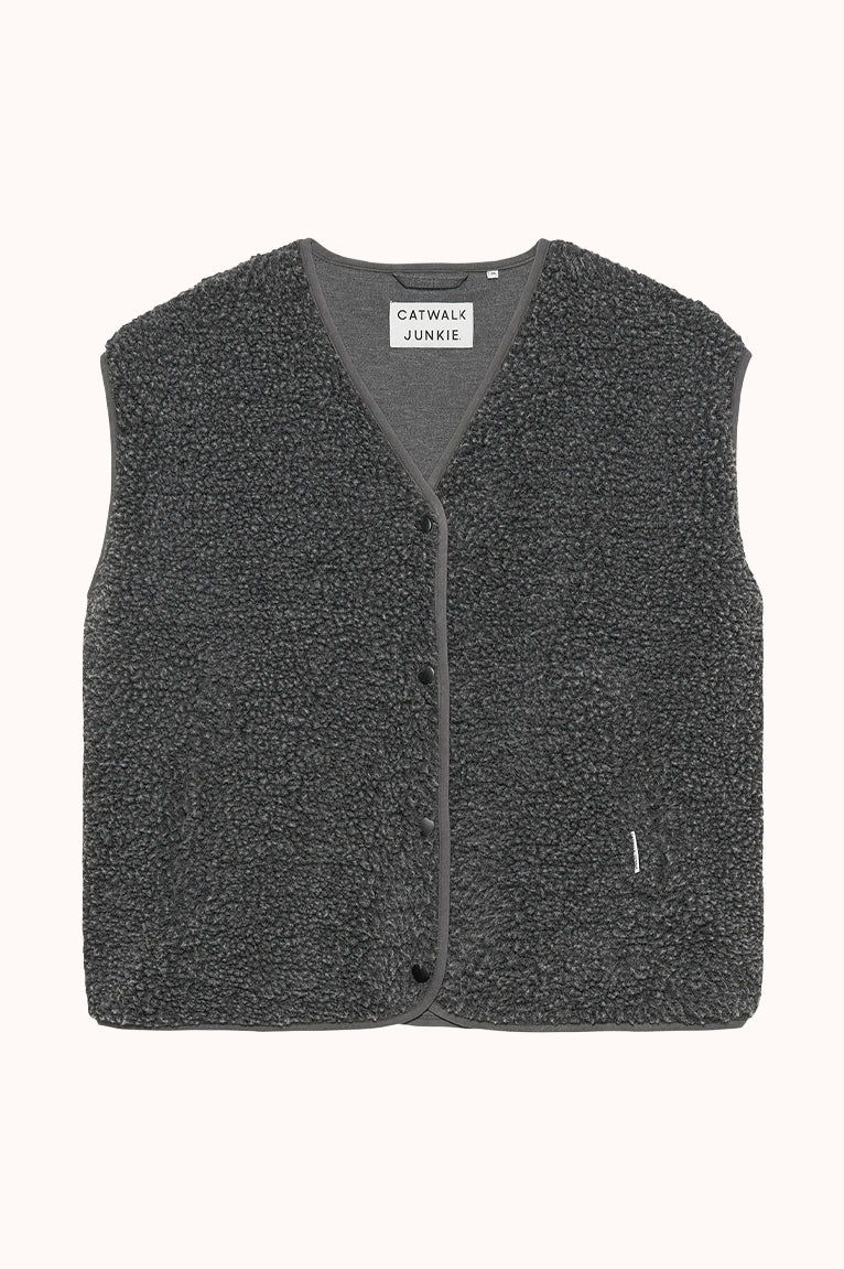 Teddy bodywarmer - Grijs