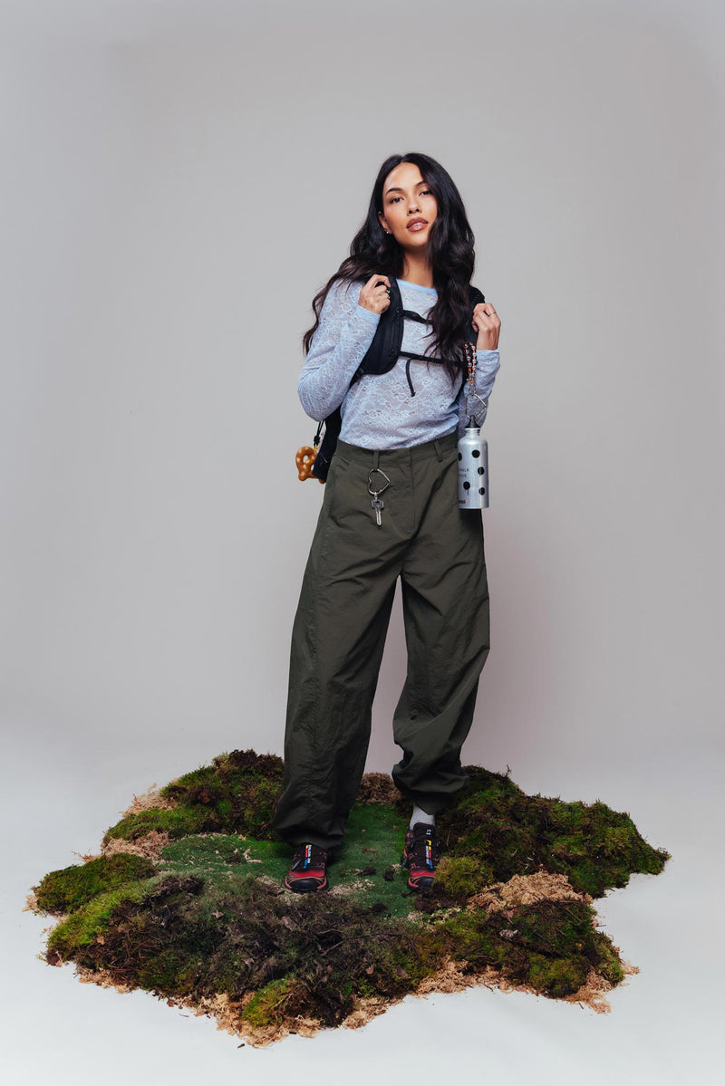Barrel shaped trousers - Groen