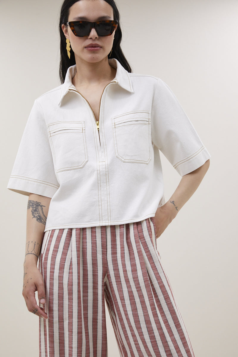 philipe twill top
