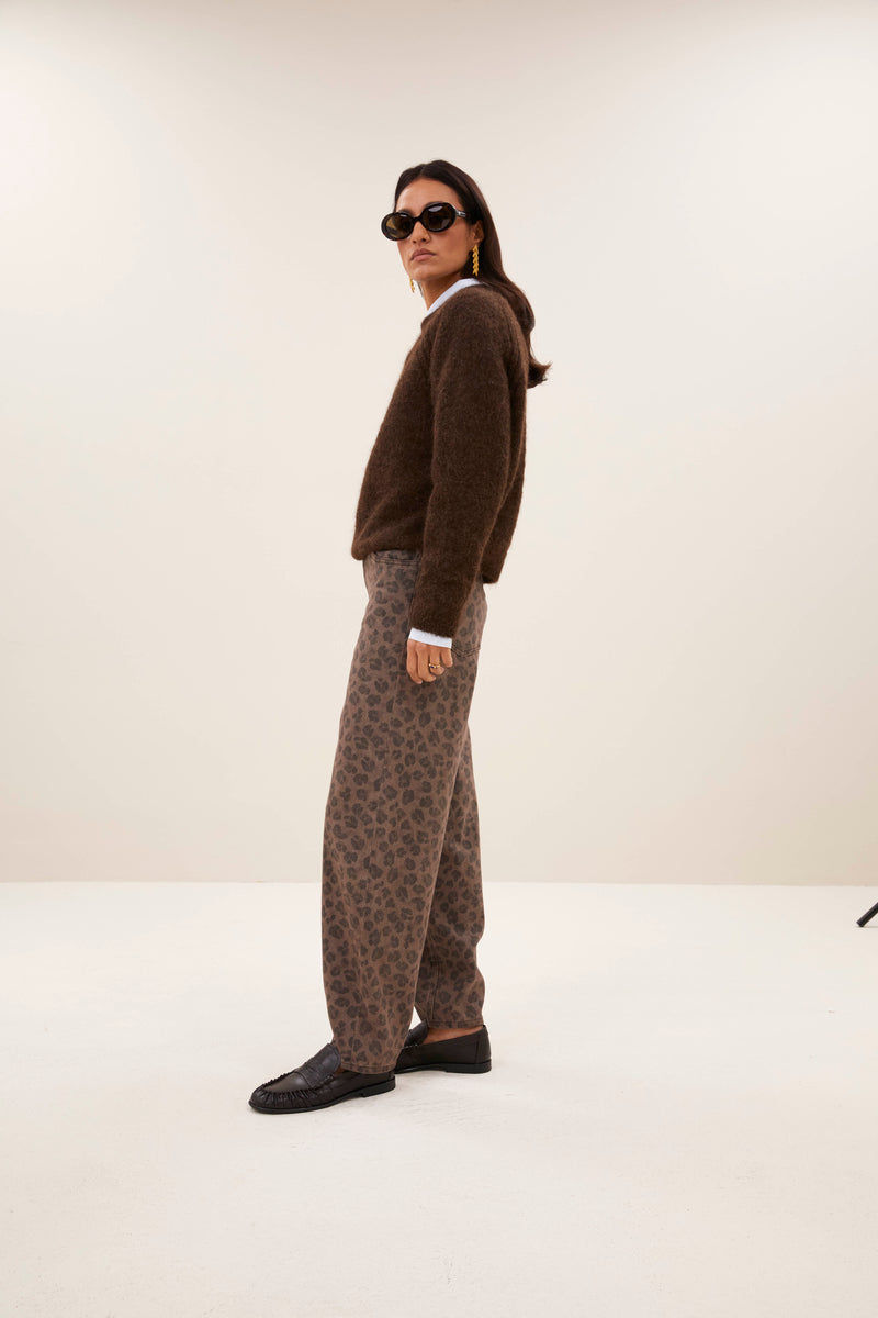 lew cheetah chocolate pants
