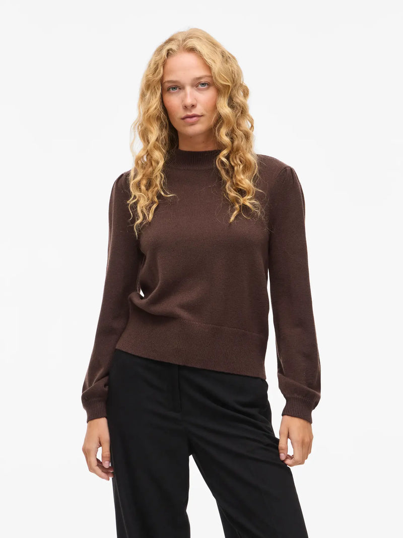 VIRIL TURTLE-NK BALLOON L/S TOP