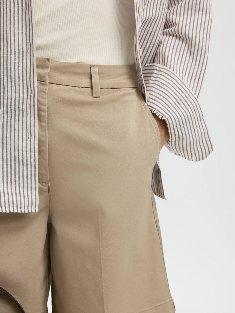SLFWIDE MILLE HW SHORTS - Greige