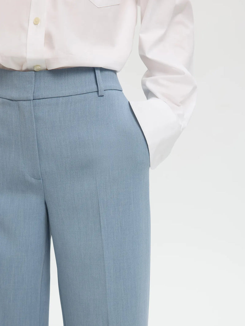 SLWRITA MW WIDE PANT - Dusty blue