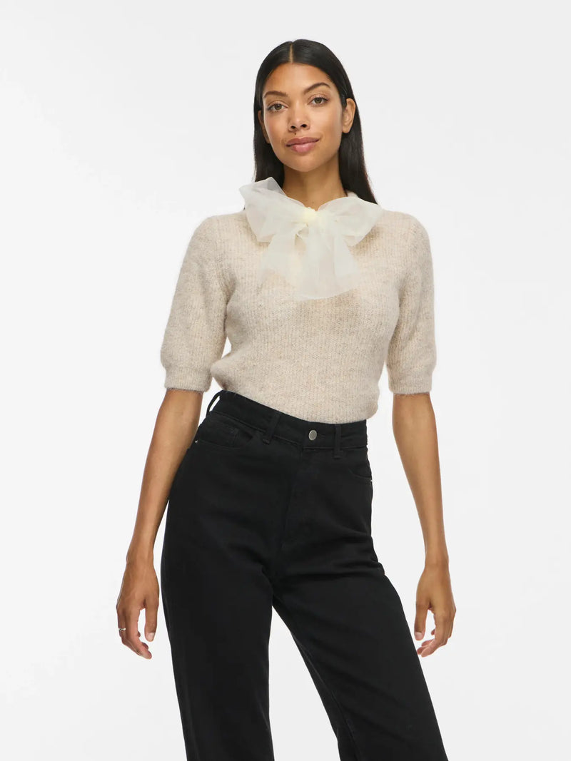 VIITZA O-NECK 2/4 BOW KNIT