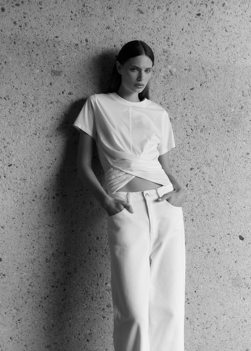 Hiliya'CL wrap tee - Wit