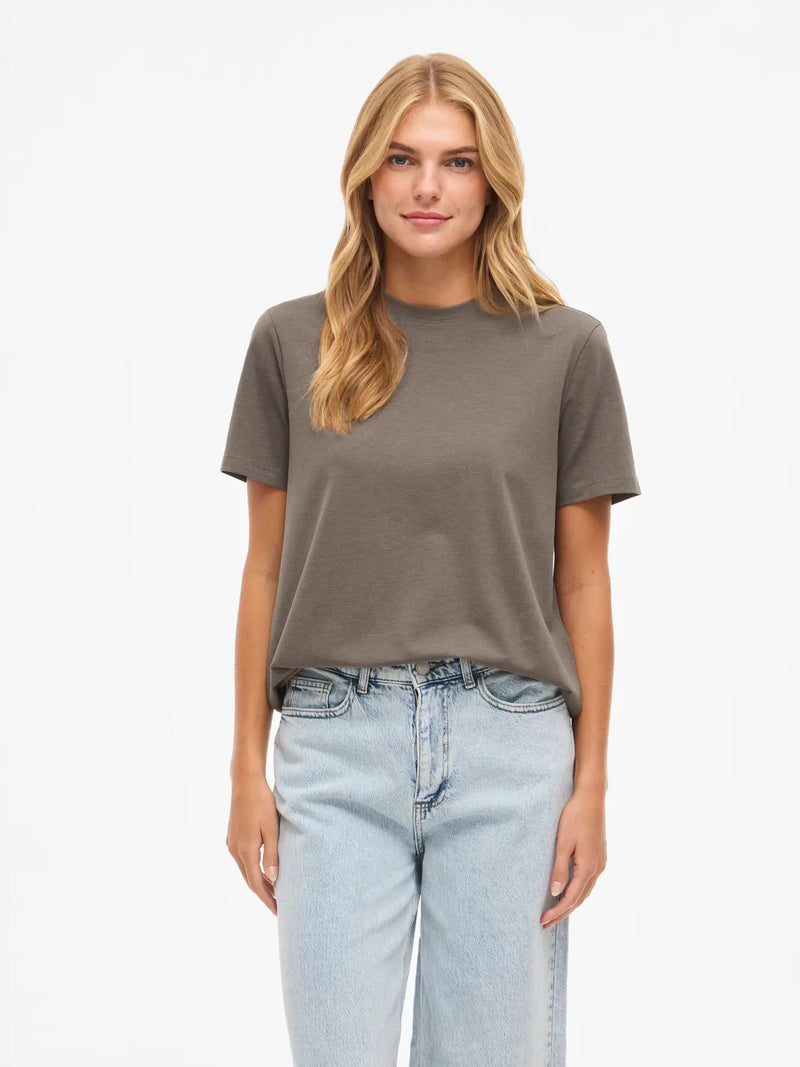 VINORA S/S T-SHIRT - Falcon MELANGE