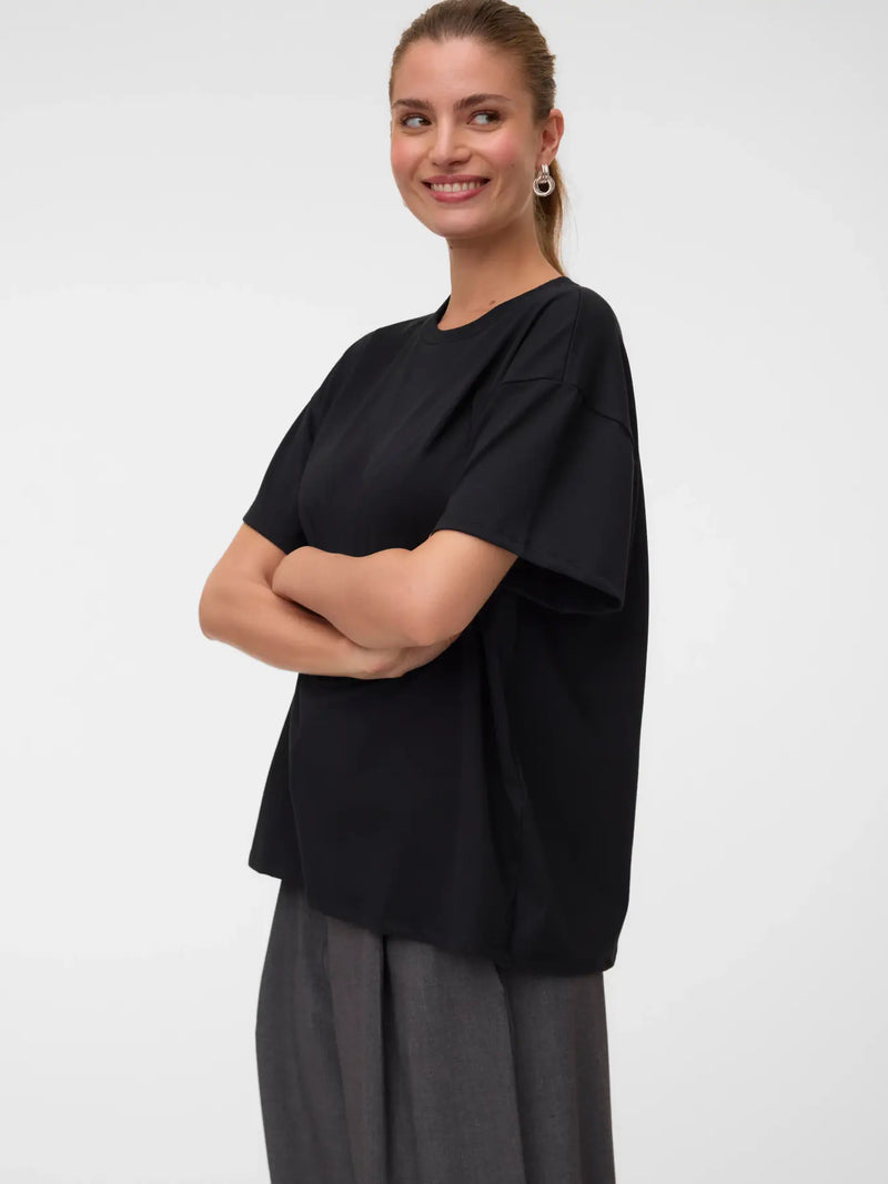 AWDALLAS SS O-NECK OVERSIZE T-SHIRT zwart