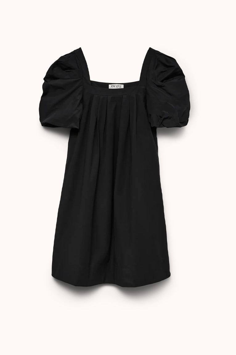 AWANN SS SQUARE NECK SHORT DRESS