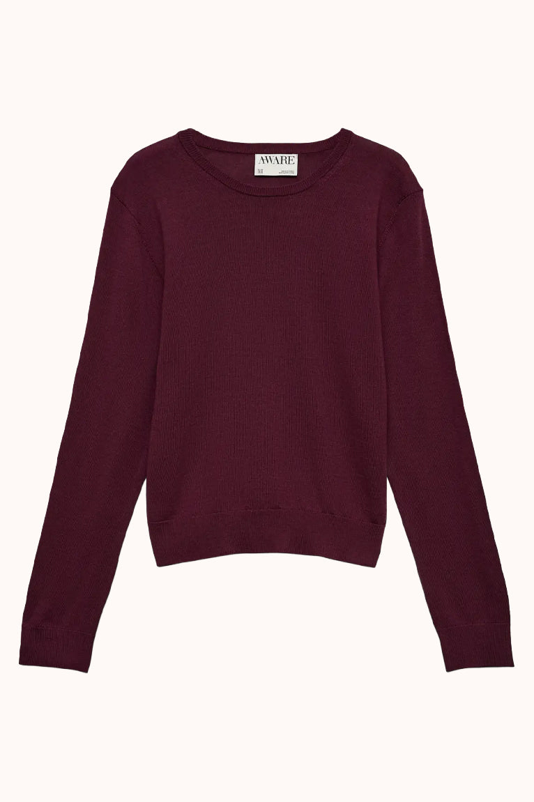AWCARA LS O-NECK WOOL PULLOVER