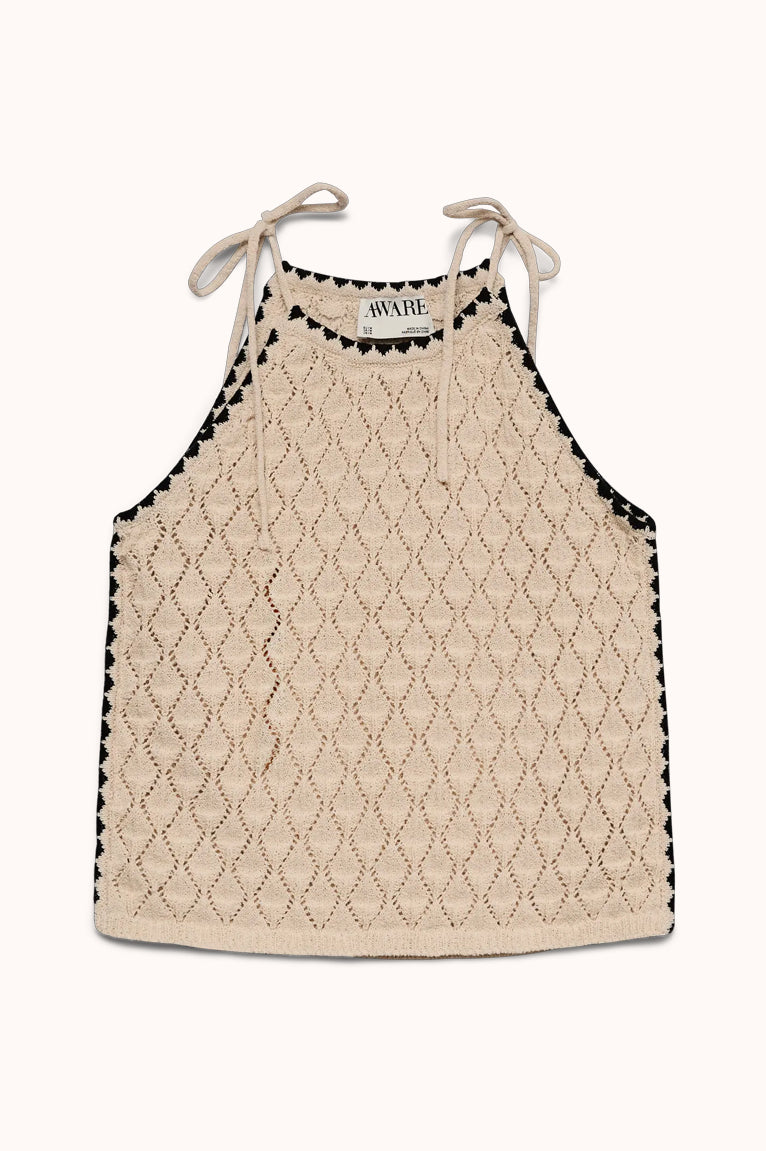 AWEVELYN SL HALTERNECK CROCHET TOP NOOS