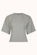 Asha Boxy Tee - Grey Melange