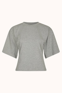 Asha Boxy Tee - Grey Melange