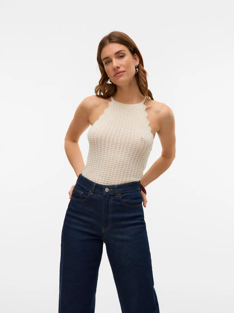 AWPANAMA SL KNIT TOP - Ecru